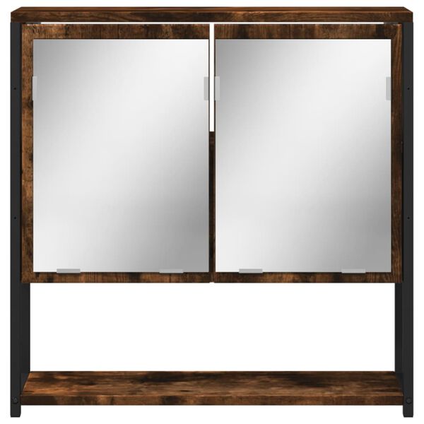 vidaXL Ντουλάπι Μπάνιου Καπνιστή Δρυς 60x16x60 εκ. Επεξεργασμένο Ξύλο
