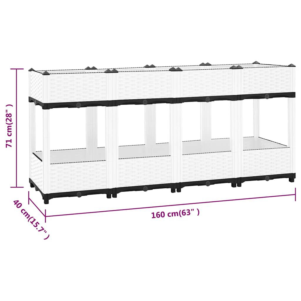 vidaXL Ζαρντινιέρα 160 x 40 x 71 εκ. από Πολυπροπυλένιο
