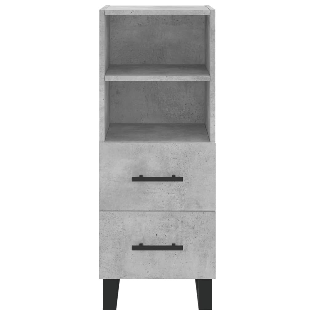 vidaXL Ντουλάπι Γκρι Σκυροδέματος 34,5x34x180 εκ. Επεξεργασμένο Ξύλο