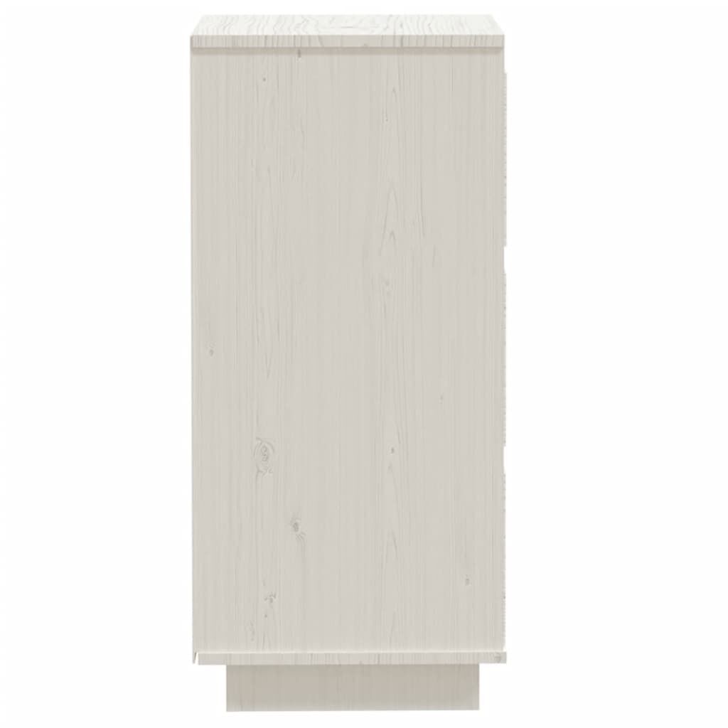 vidaXL Συρταριέρες 2 τεμ. Λευκές 32x34x75 εκ. από Μασίφ Ξύλο Πεύκου