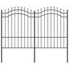 vidaXL Φράχτης Κήπου Γκρι 190 cm Ατσάλι με Επικάλυψη Πούδρας