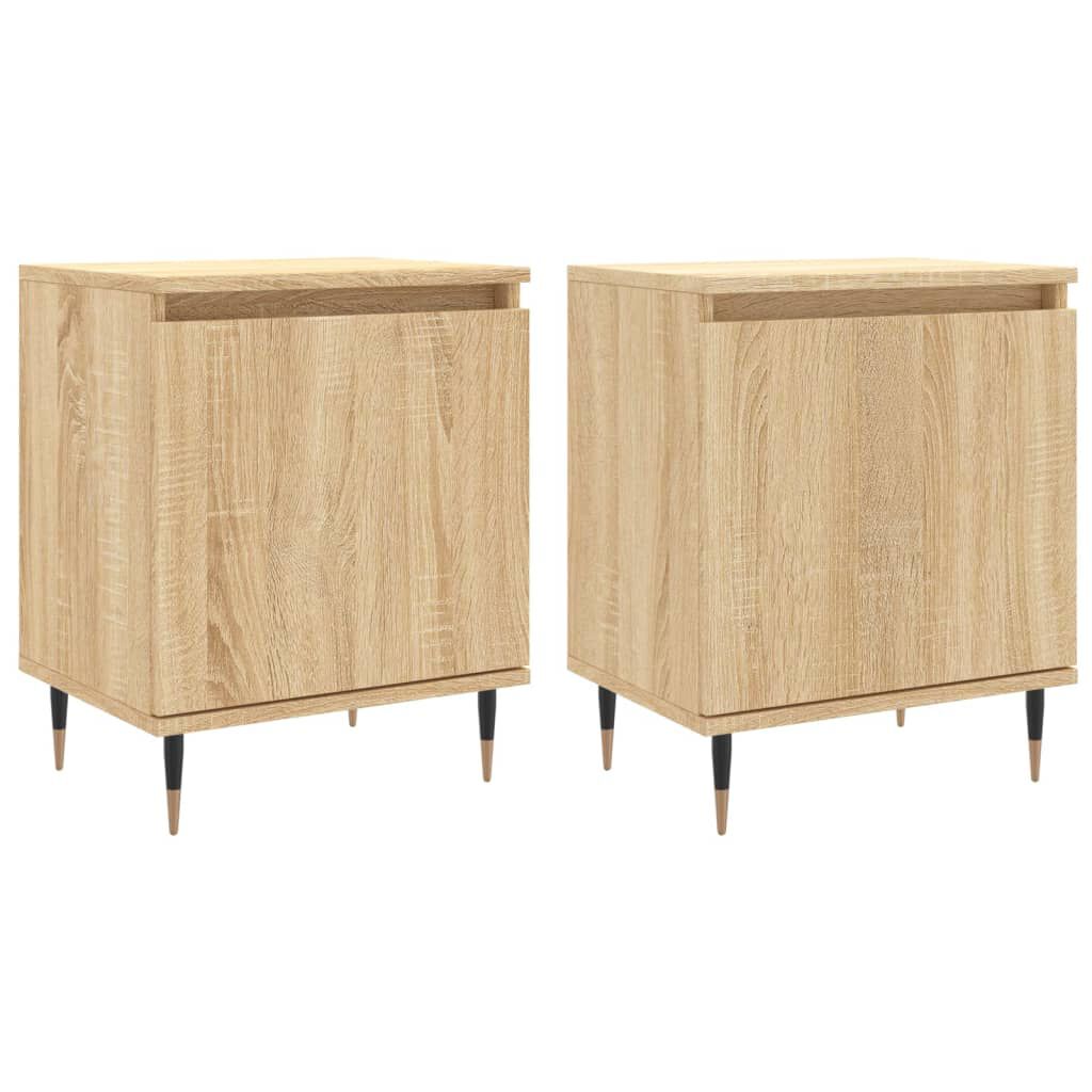vidaXL Κομοδίνα 2 τεμ. Sonoma Δρυς 40x30x50 εκ. από Επεξεργασμένο Ξύλο