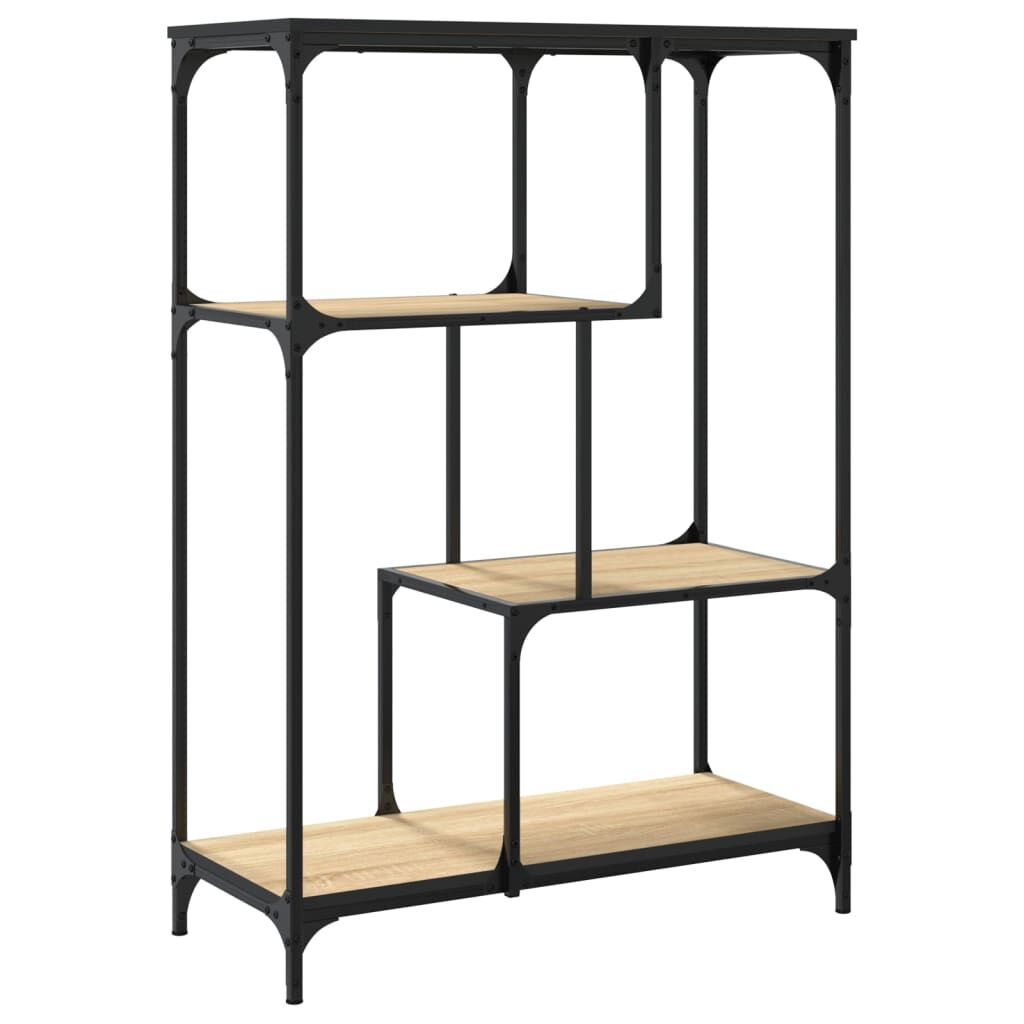 vidaXL Βιβλιοθήκη Sonoma Δρυς 81 x 36 x 115 εκ. Επεξεργ. Ξύλο / Ατσάλι