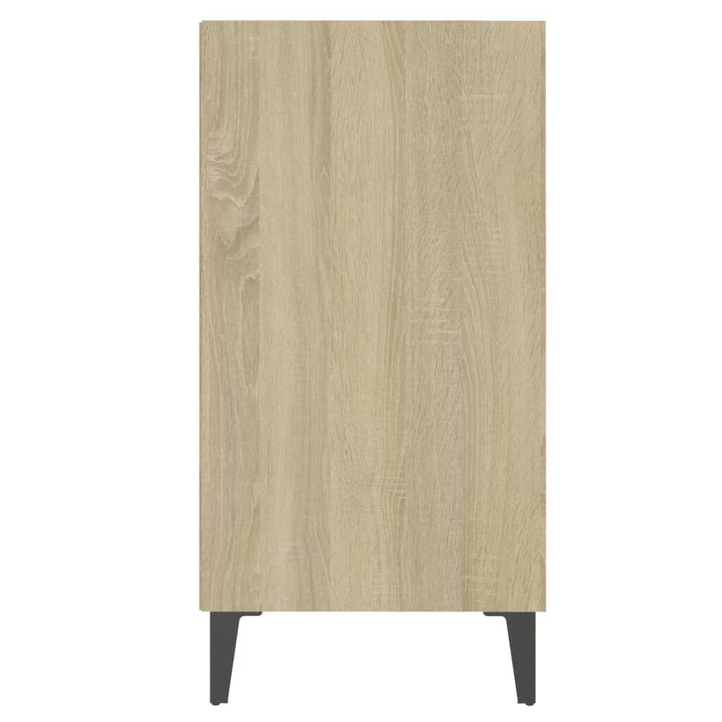 vidaXL Ραφιέρα Λευκό / Sonoma Δρυς 57 x 35 x 70 εκ. από Επεξ. Ξύλο