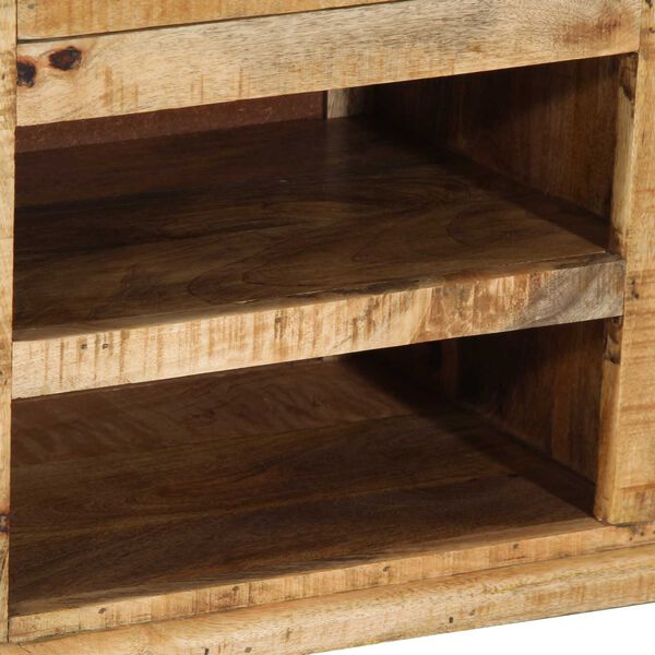 vidaXL Πάγκος για Παπούτσια 110x35x50 cm Μασίφ Ξύλο Μάνγκο
