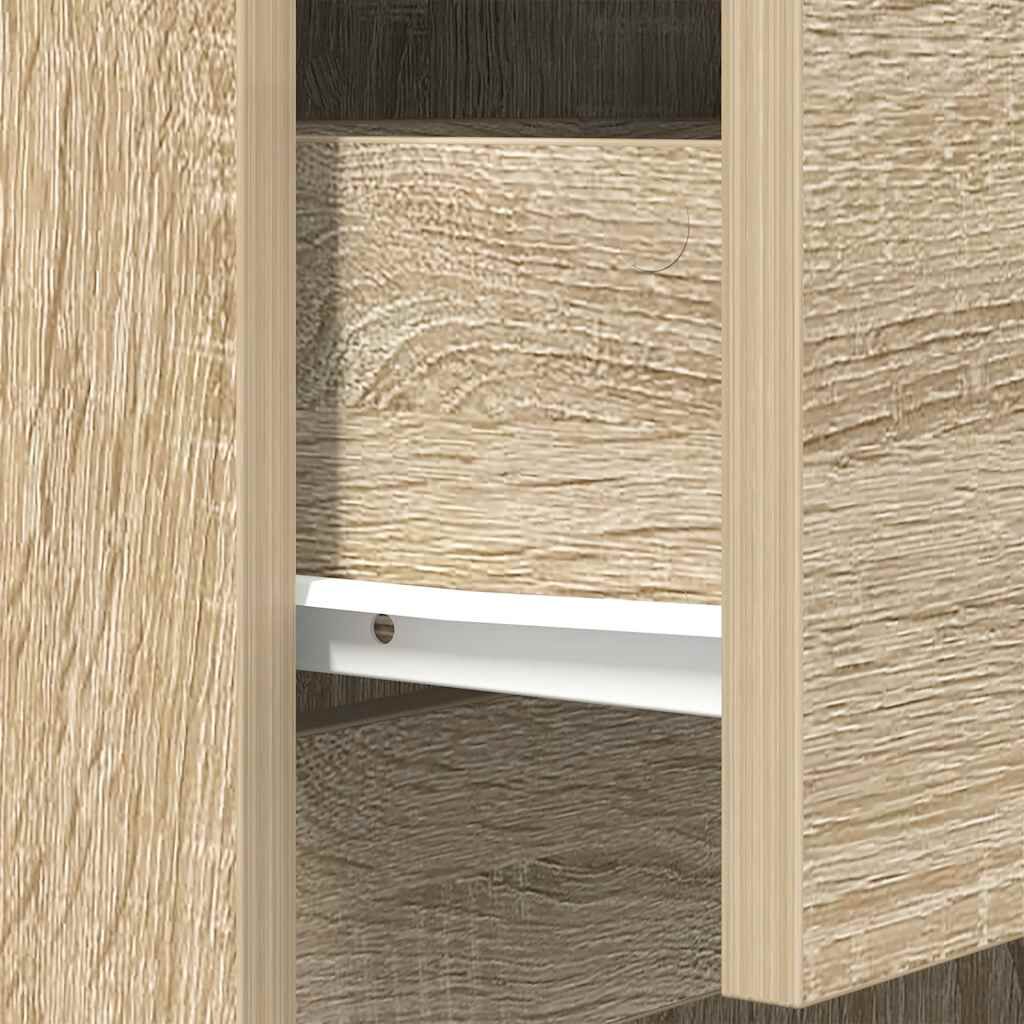 vidaXL Κομοδίνο Sonoma Δρυς 39x35x125 εκ. από Επεξεργασμένο Ξύλο