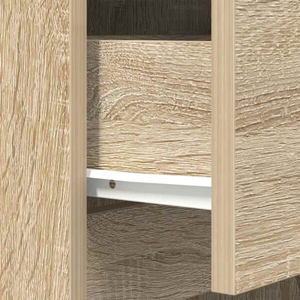 vidaXL Κομοδίνο Sonoma Δρυς 39x35x125 εκ. από Επεξεργασμένο Ξύλο