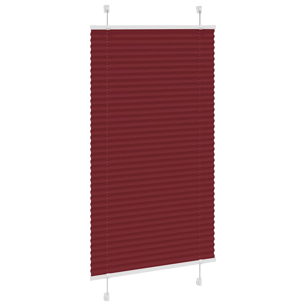 vidaXL Πλισέ περσίδα Μπορντό κόκκινο 75x150 cm Πλάτος υφάσματος