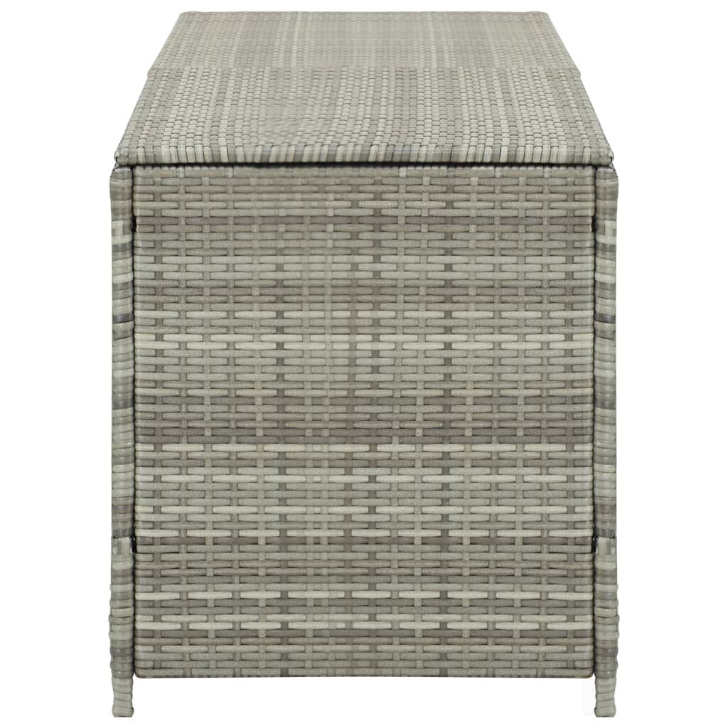 vidaXL Κουτί Αποθήκευσης Κήπου Γκρι 200x50x60 εκ. από Συνθετικό Ρατάν