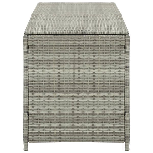 vidaXL Κουτί Αποθήκευσης Κήπου Γκρι 200x50x60 εκ. από Συνθετικό Ρατάν