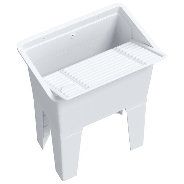 vidaXL Νιπτήρας Πλύσης Ρούχων Λευκός 59x41x75 εκ. από Ρητίνη