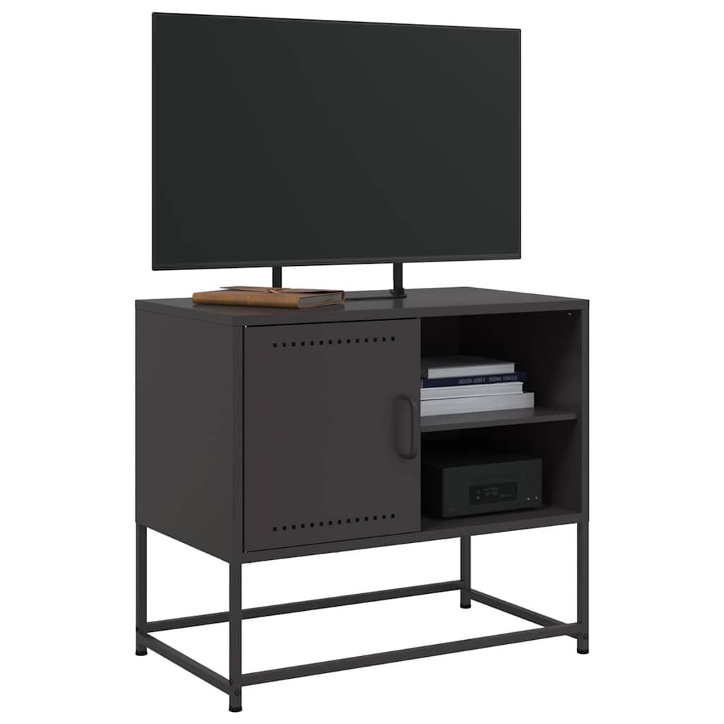vidaXL Έπιπλο Τηλεόρασης Μαύρο 68,5x39x60,5 εκ. Ατσάλινο