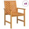 vidaXL Καρέκλες Κήπου 8 pcs Καφέ 59 x 62.5 x 89 εκ Μασίφ ξύλο ακακίας