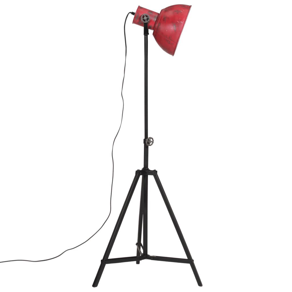 vidaXL Φωτιστικό Δαπέδου 25 W Αντικέ Κόκκινο 61x61x90/150 εκ. Ε27