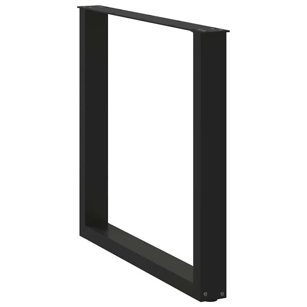 vidaXL Πόδια Τραπεζαρίας σε Σχήμα U 3 τεμ. Μαύρο 90x(72-73) εκ. Ατσάλι