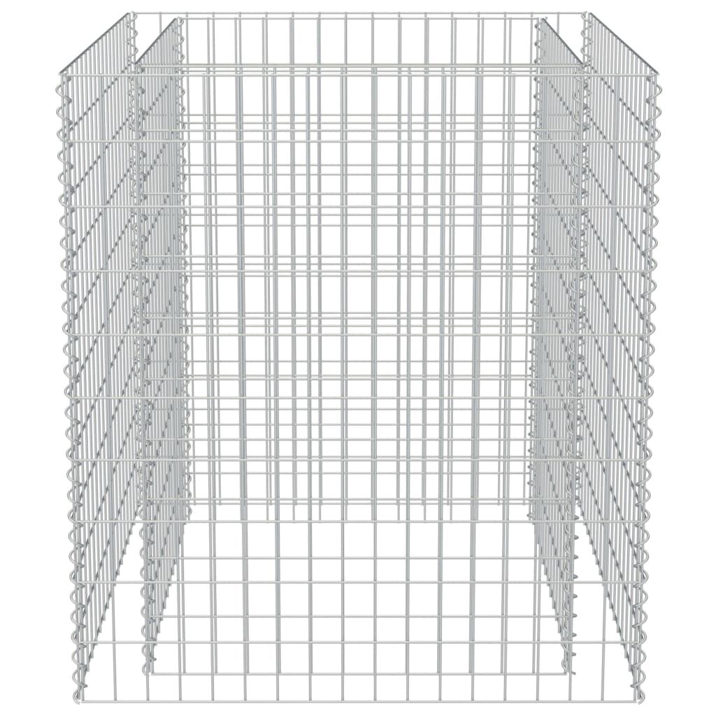 vidaXL Συρματοκιβώτιο-Γλάστρα Υπερυψωμένη 90x90x100 εκ. Γαλβ. Χάλυβας