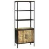 vidaXL Highboard Καφέ 70 x 35 x 180 εκ. Μασίφ ξύλο μάνγκο