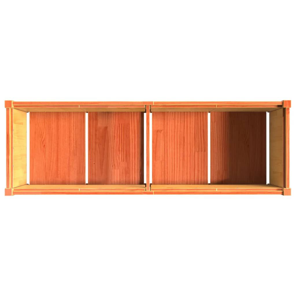 vidaXL Ζαρντινιέρα Καφέ Κεριού 150 x 50 x 50 εκ. από Μασίφ Ξύλο Πεύκου