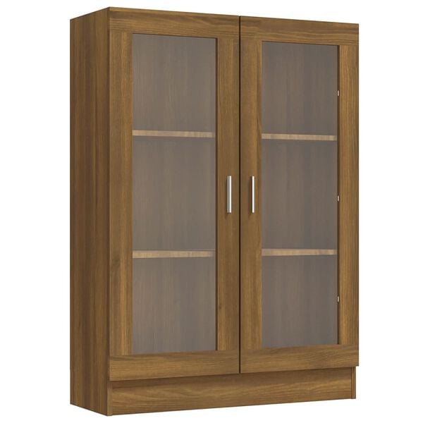 vidaXL Βιτρίνα Καφέ Δρυς 82,5 x 30,5 x 115 εκ. από Επεξεργασμένο Ξύλο