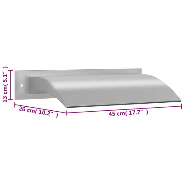 vidaXL Σιντριβάνι Πισίνας 45x26x13 εκ. από Ανοξείδωτο Ατσάλι