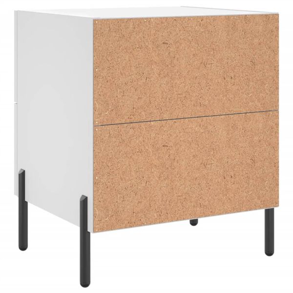 vidaXL Κομοδίνο Λευκό 40 x 35 x 47,5 εκ. από Επεξεργασμένο Ξύλο