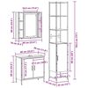 vidaXL Μονάδες Νιπτήρα Μπάνιου με ράφι Καφέ 33 x 33 x 185.5 εκ