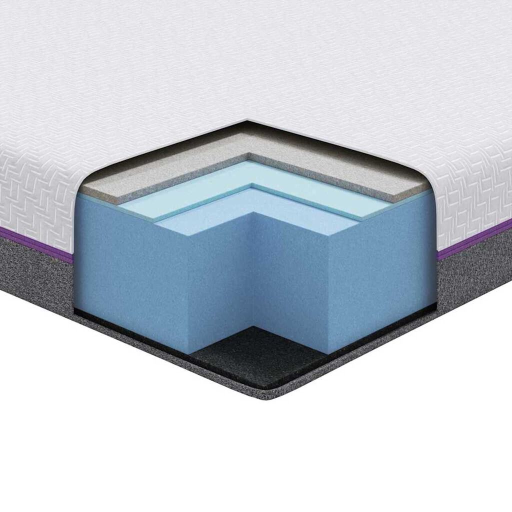 vidaXL Στρώμα Λευκό, Γκρι 200 x 200 cm Pěna