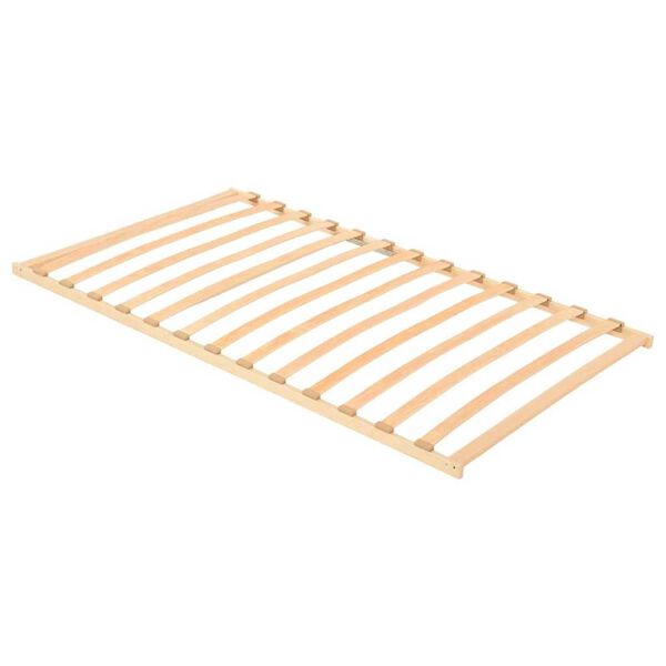 vidaXL Βάση κρεβατιού με λάμες Καφέ 120 x 190 cm Στερεό Ξύλο Μηλιάς