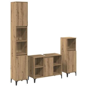 vidaXL &Sigma;&epsilon;&tau; &Epsilon;&pi;ί&pi;&lambda;&omega;&nu; &Mu;&pi;ά&nu;&iota;&omicron;&upsilon; 3 &tau;&epsilon;&mu;. Artisan Oak &Epsilon;&pi;&epsilon;&xi;&epsilon;&rho;&gamma;&alpha;&sigma;&mu;έ&nu;&omicron; &xi;ύ&lambda;&omicron;