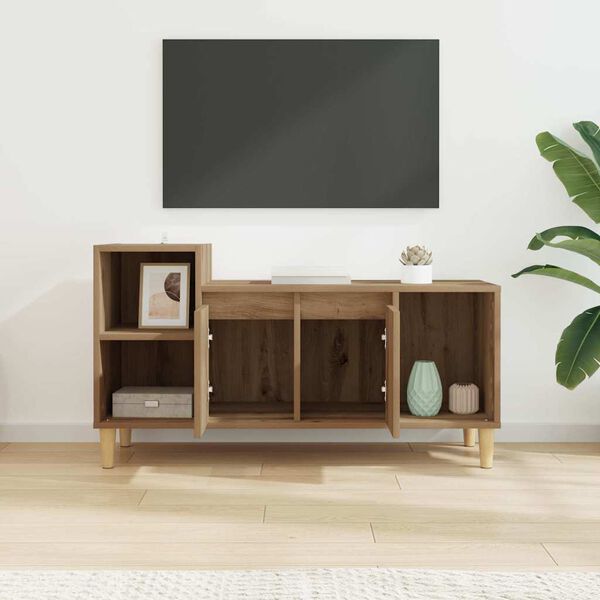 vidaXL &Nu;&tau;&omicron;&upsilon;&lambda;ά&pi;&iota; TV Artisan Oak 100 x 35 x 55 &epsilon;&kappa; &Epsilon;&pi;&epsilon;&xi;&epsilon;&rho;&gamma;&alpha;&sigma;&mu;έ&nu;&omicron; &xi;ύ&lambda;&omicron;