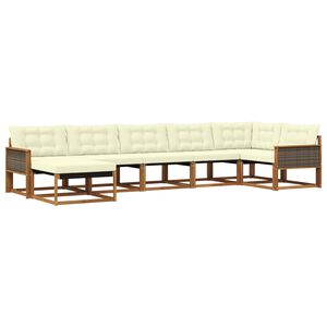 vidaXL &Sigma;&epsilon;&iota;&rho;ά &Kappa;&alpha;&nu;&alpha;&pi;έ &Epsilon;&xi;&omega;&tau;&epsilon;&rho;&iota;&kappa;&omicron;ύ &mu;&epsilon; &mu;&alpha;&xi;&iota;&lambda;ά&rho;&iota; 7 pcs &Phi;&upsilon;&sigma;&iota;&kappa;ό &kappa;&alpha;&iota; &Kappa;&rho;έ&mu;&alpha;
