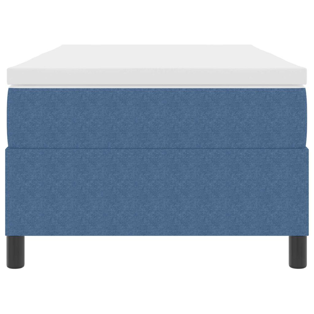 vidaXL Κρεβάτι Box Spring με στρώμα σε μπλε, 100 x 200 cm, βελούδο
