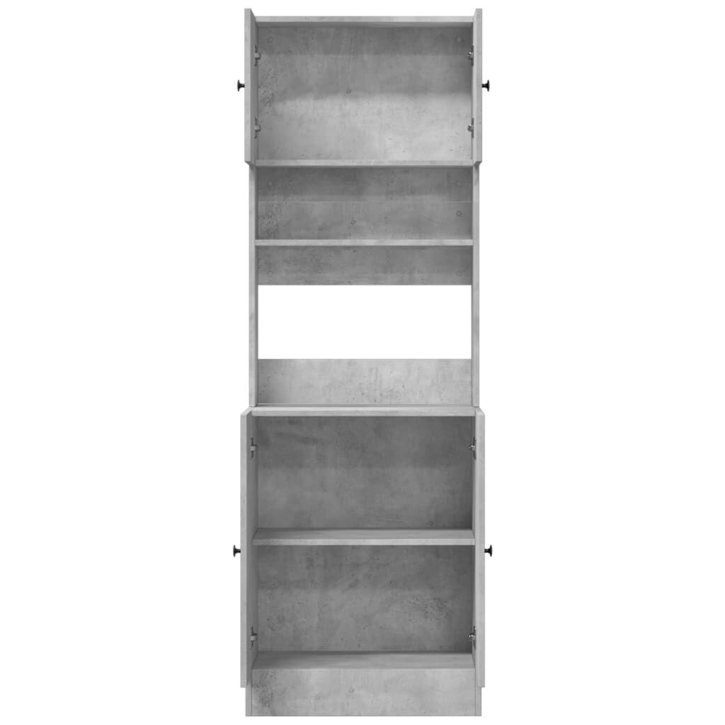 vidaXL Στήλη Κουζίνας Γκρι Σκυρ. 60x50x180 εκ. από Επεξεργασμένο Ξύλο