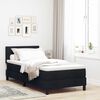vidaXL Κρεβάτι box spring με στρώμα με στρώμα Μαύρο 90 x 190 cm ύφασμα