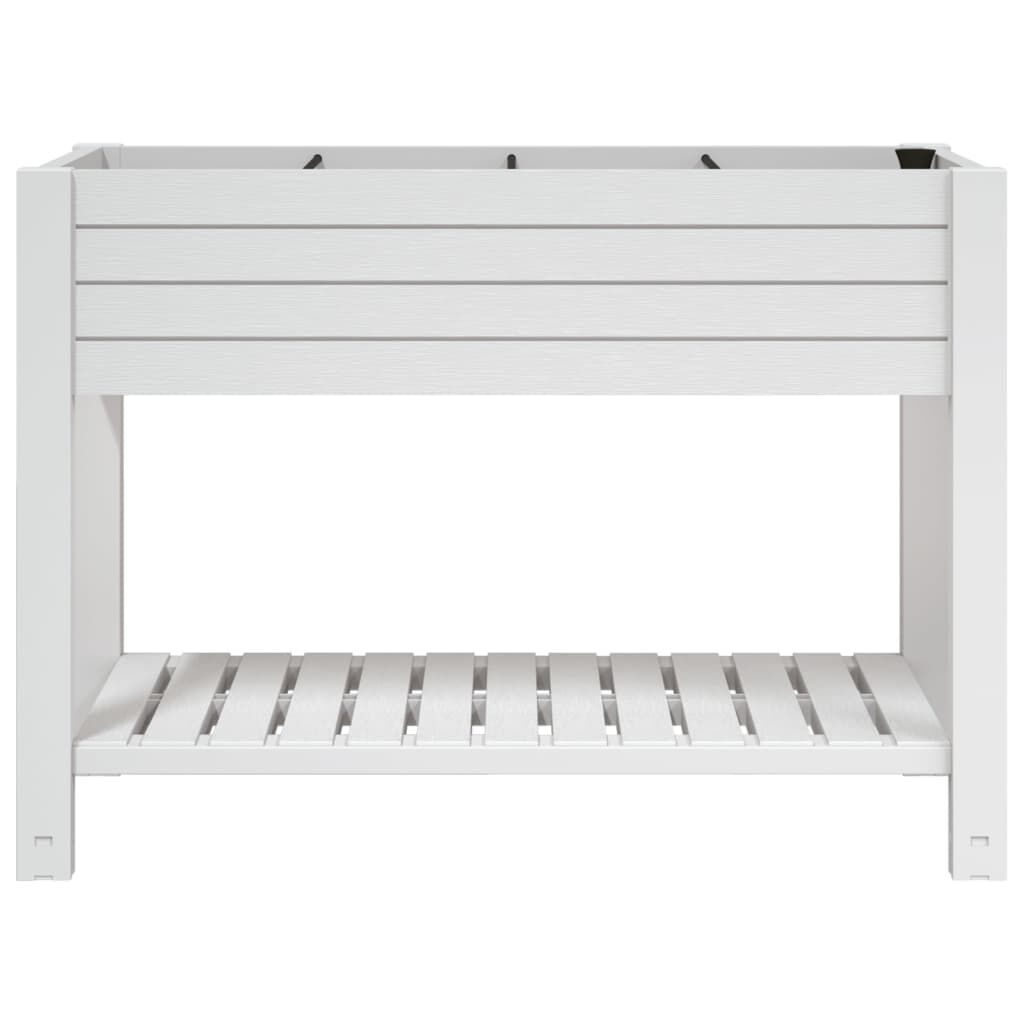 vidaXL Ζαρντινιέρα Κήπου Υπερυψωμένη Λευκή 110x45x79 εκ. Πολυπρ/λένιο