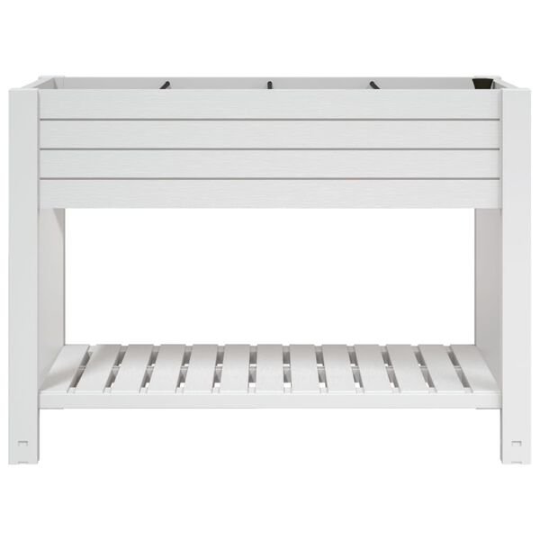 vidaXL Ζαρντινιέρα Κήπου Υπερυψωμένη Λευκή 110x45x79 εκ. Πολυπρ/λένιο