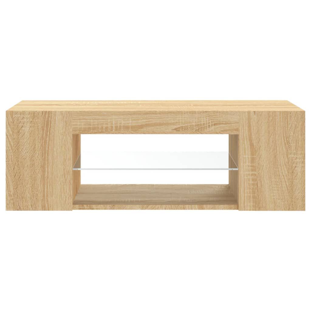 vidaXL Έπιπλο Τηλεόρασης με LED Sonoma Δρυς 90x39x30 εκ.