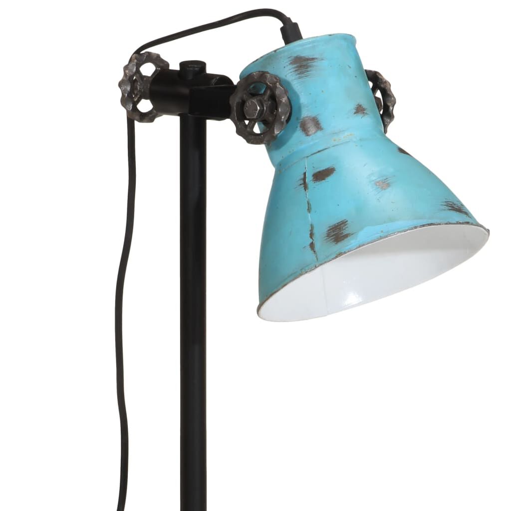 vidaXL Φωτιστικό Γραφείου 25 W Αντικέ Μπλε 15x15x55 εκ. Ε27