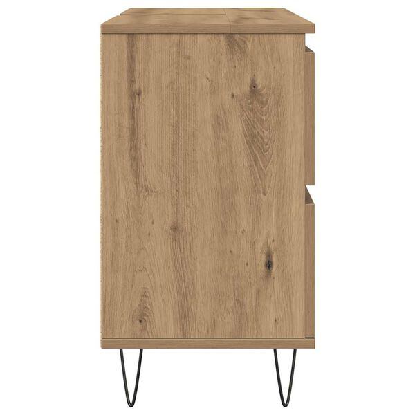 vidaXL Ντουλάπι μπάνιου Δρυς τεχνίτης 80x33x60 cm Κατασκευασμένο ξύλο