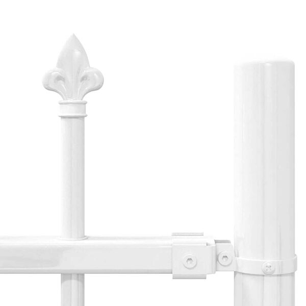 vidaXL Φράχτης Κήπου Λευκό 115 cm Ατσάλι με Επικάλυψη Πούδρας