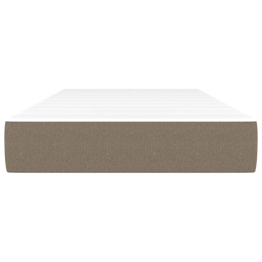 vidaXL Στρώμα με Pocket Springs Taupe 120x190x20 εκ. Υφασμάτινο