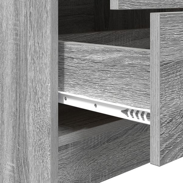vidaXL Highboard Γκρι sonoma 45.5 x 34 x 127 εκ Επεξεργασμένο ξύλο