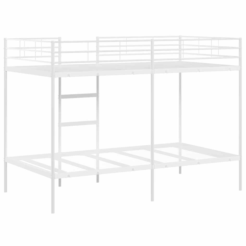 vidaXL Κουκέτα χωρίς στρώμα Λευκό 107x203 cm Ατσάλι