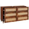vidaXL Σετ Μπουφέ 2 pcs Καφέ 60 x 33.5 x 75 εκ. Μασίφ ξύλο μάνγκο