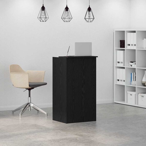 vidaXL Γραφείο υποδοχής Μαύρο 55x50x103,5 cm Κατασκευασμένο ξύλο