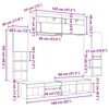 vidaXL Σετ τοίχου για τηλεόραση 6 pcs artisan δρυς 30.5 x 30 x 102 εκ