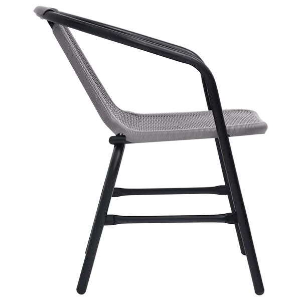 vidaXL Καρέκλες Κήπου 4 τεμ. Πλαστικές από Ρατάν και Ατσάλι 110 κ.