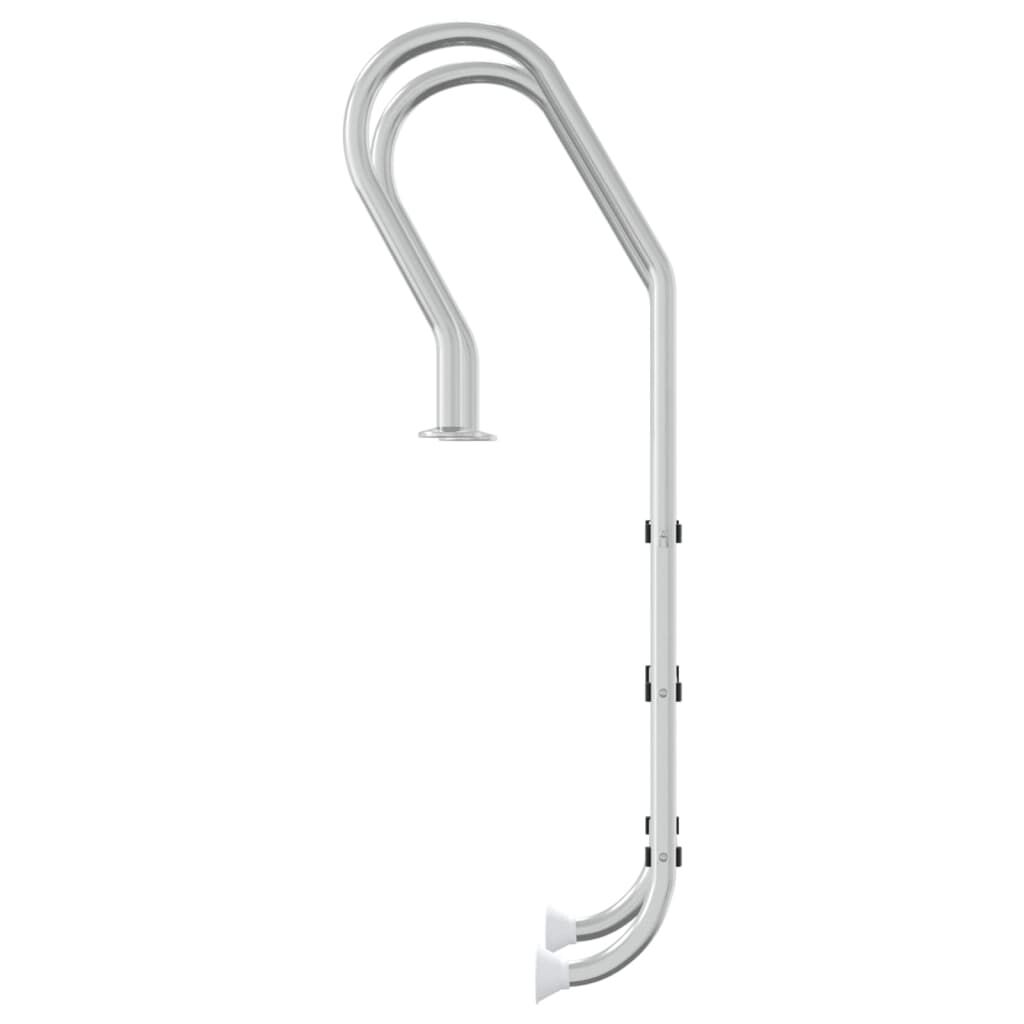 vidaXL Σκάλα Πισίνας 54 x 38 x 158 εκ. από Ανοξείδωτο Ατσάλι