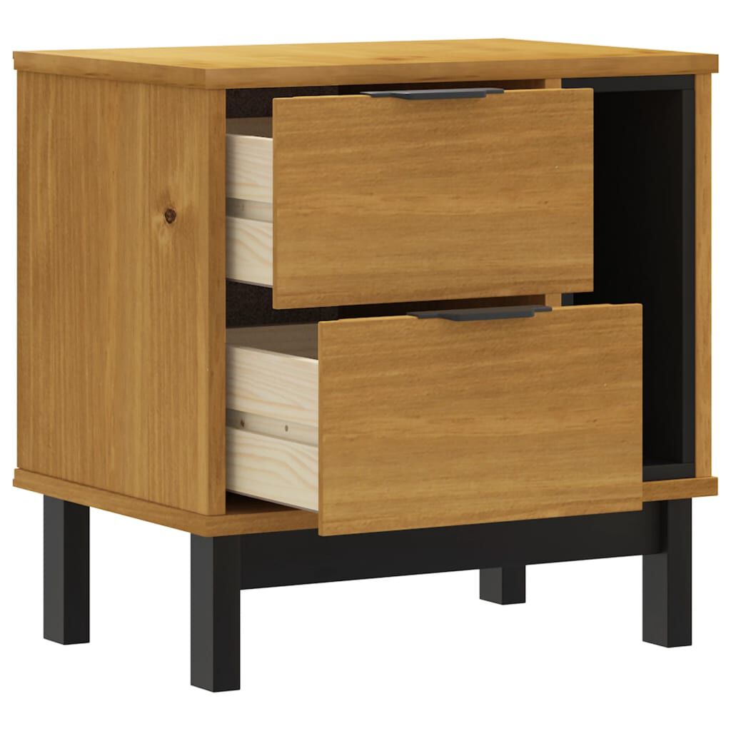 vidaXL Κομοδίνο FLAM 49 x 35 x 50 εκ. από Μασίφ Ξύλο Πεύκου