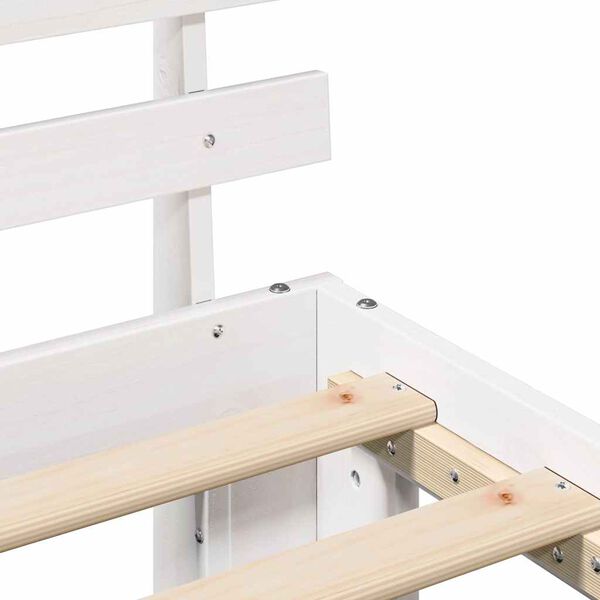 vidaXL Σκελετός Κρεβατιού Λευκό 75 x 190 cm Μασίφ ξύλο πεύκου